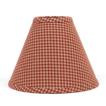 Newbury Gingham Lampshade 10" Regular Clip Barn Red
