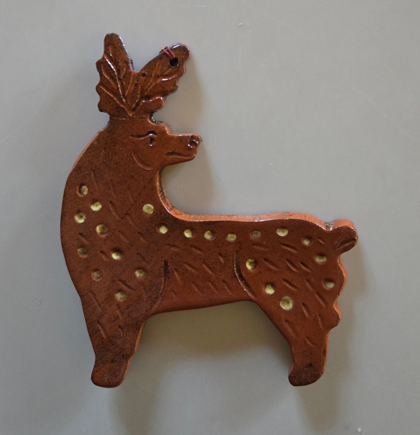 Stag Redware Ornament