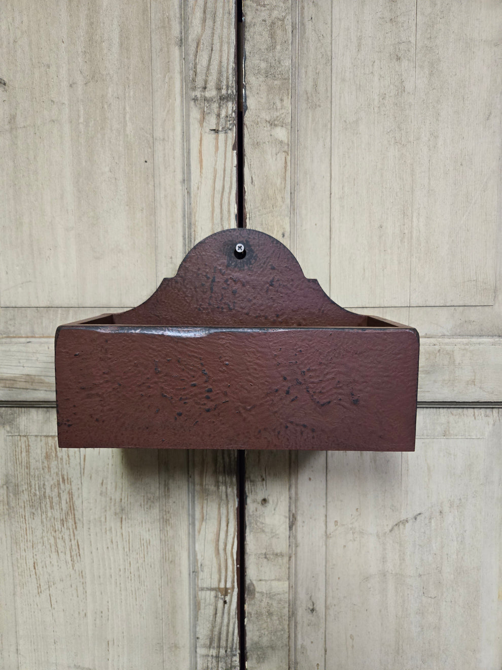 Primitive Candle Box - Burgundy