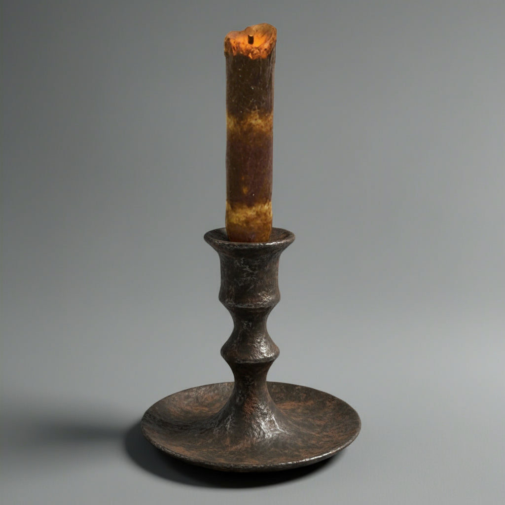 Burnt ivory timer taper on gray background