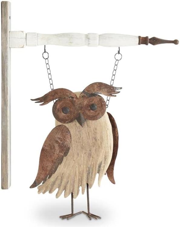 WOOD & RUSTY METAL OWL ARROW REPLACEMENT