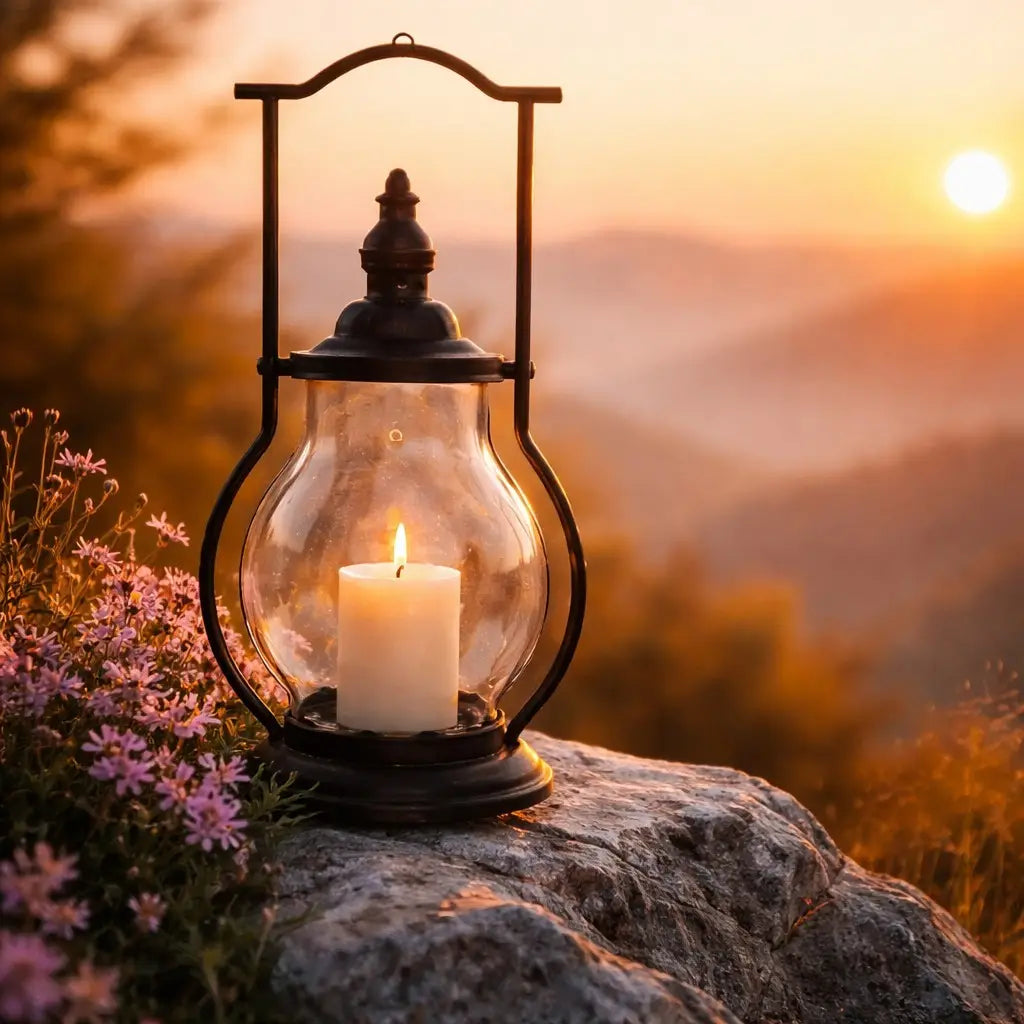 Rustic Black Steeple Lantern
