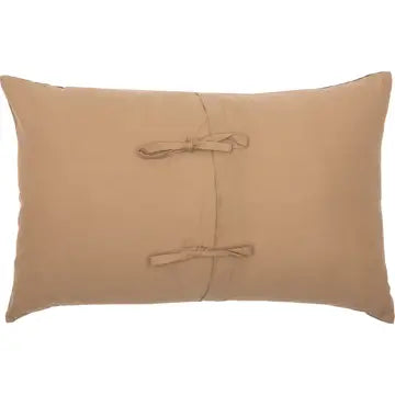 Primitive Black Check Star Patch Throw Pillow