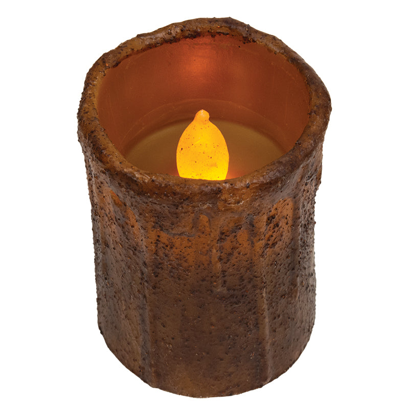 Burnt Mustard Timer Pillar 3" X 4"