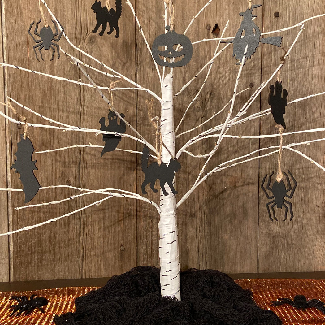 Black Halloween Wooden Silhouette Ornaments