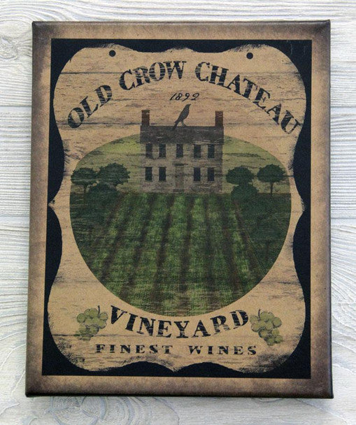 8X10 Old Crow Chateau Canvas Print
