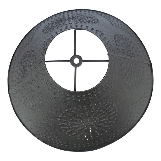 12-Inch Flared Shade with Chisel in Textured Black