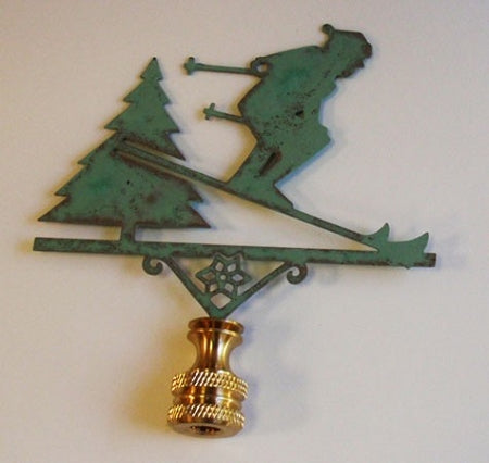 Downhill Skier Lamp Finial