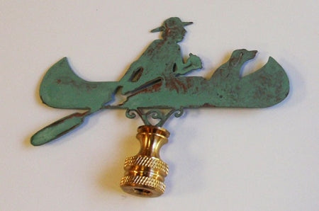 Canoe and Dog Lamp Finial
