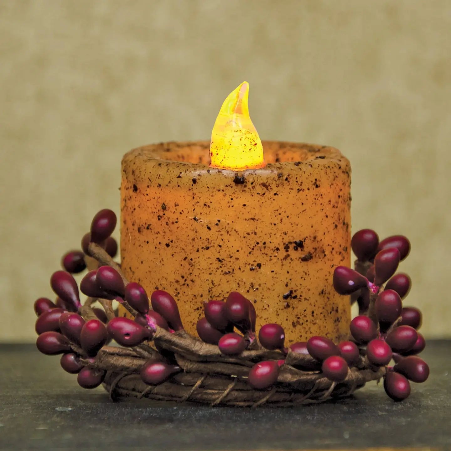 Burnt Ivory Timer Tealight