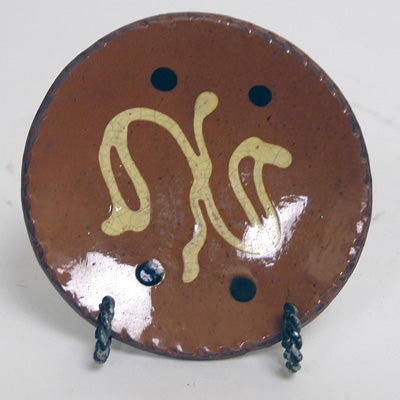 Small Redware Simple Single Quill Plate