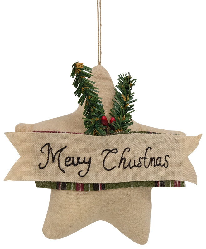 Merry Christmas Fabric Star