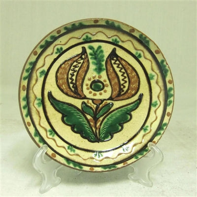 Tulip Redware Plate