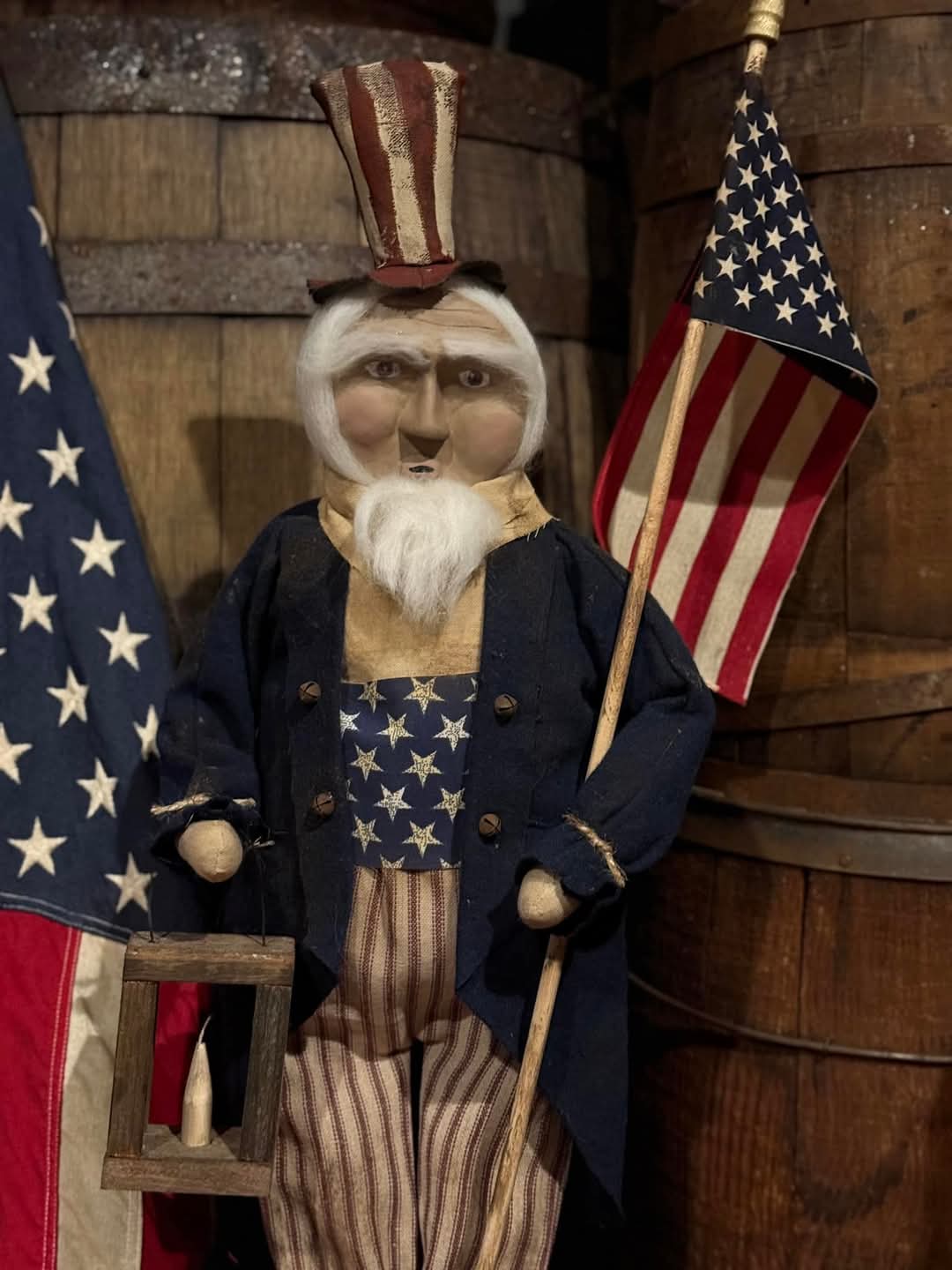 Primitive Clay Faced Uncle Sam