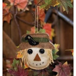 Felt Scarecrow Head Fall Ornament