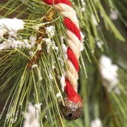 Dark Candy Cane Rope Garland
