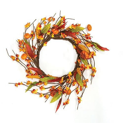 Barnyard Bittersweet and Pumpkins Candle Ring