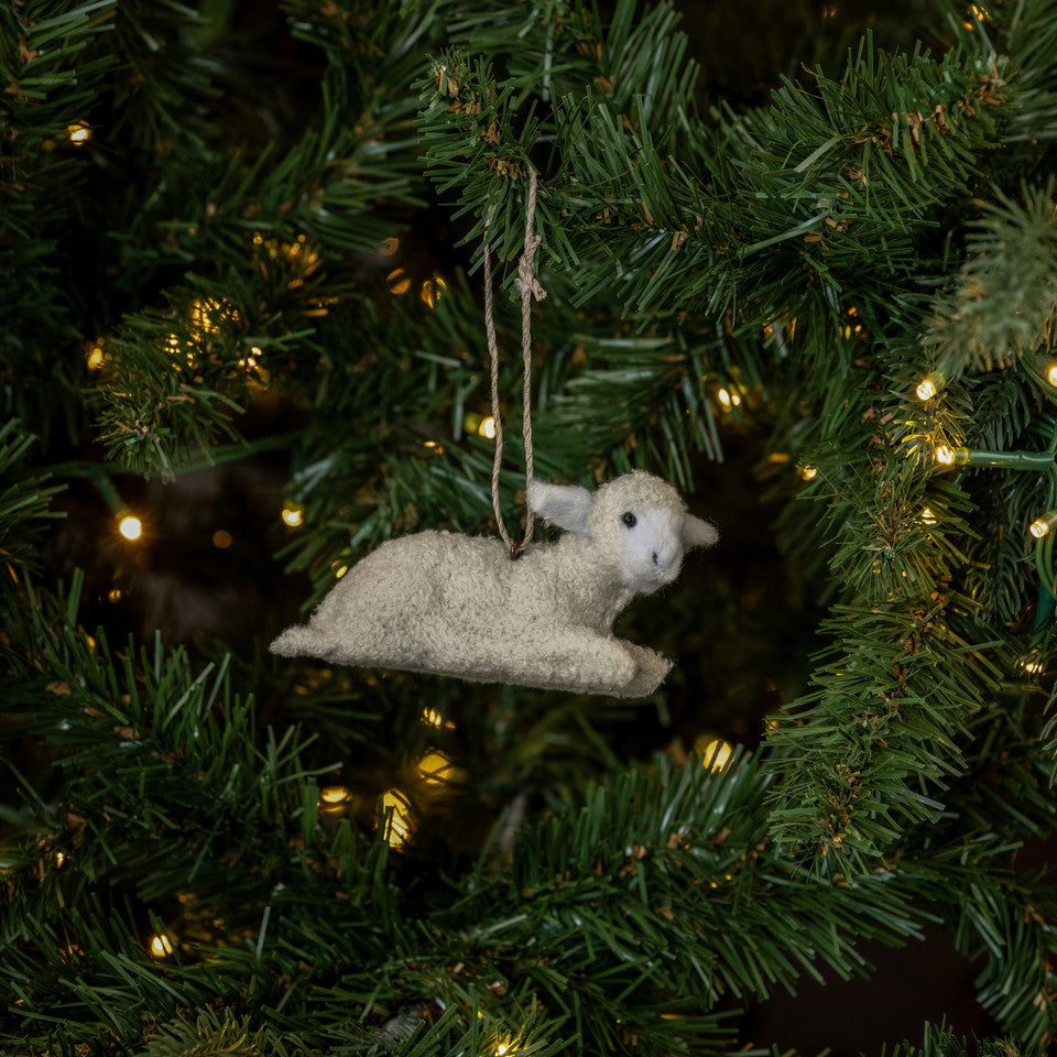 Resting Lamb Ornament