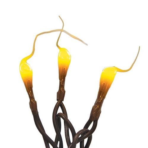 Warm Silicone Teeny Lights Brown Cord 20ct