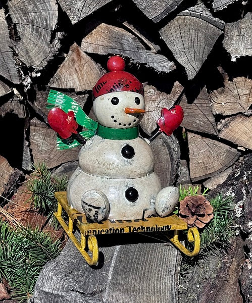 Mr. McFlurry Snowman On Sled