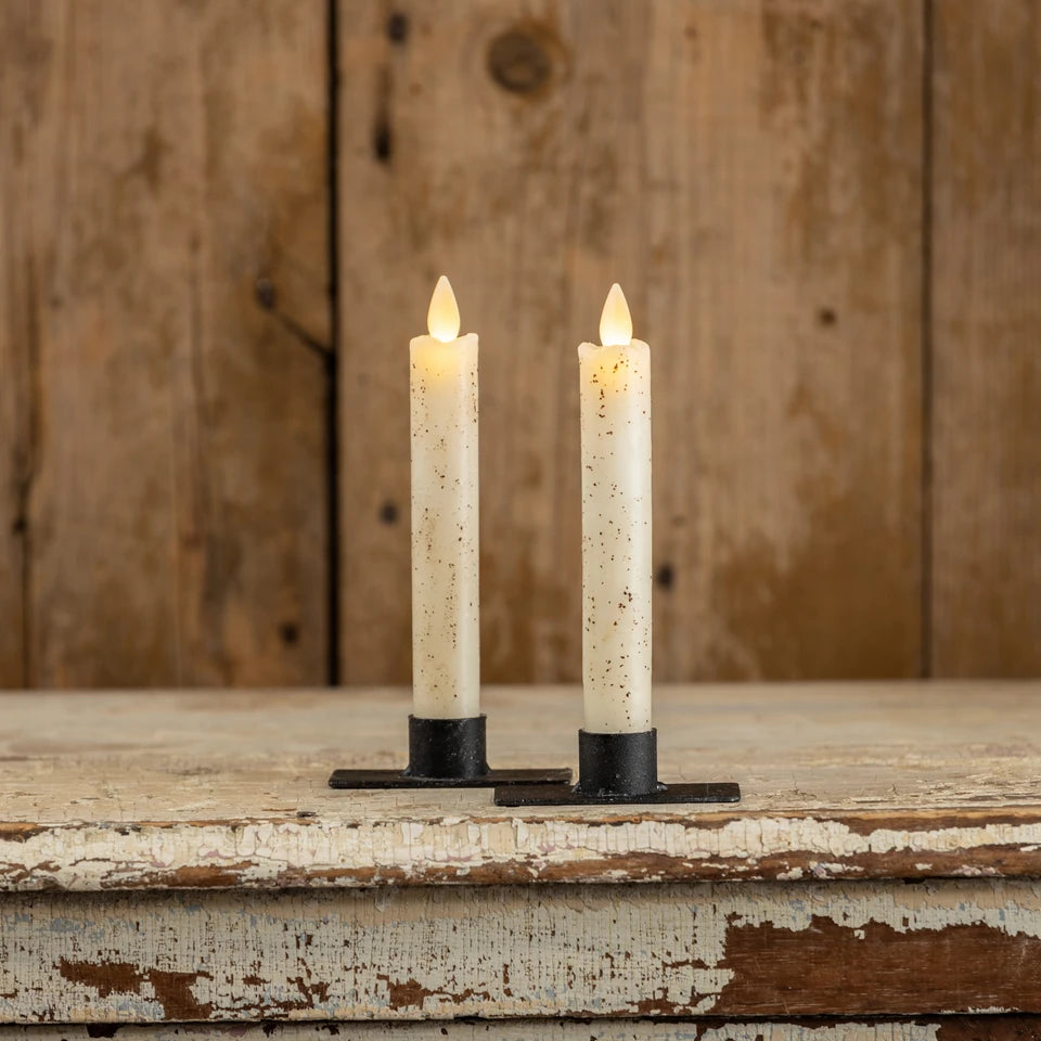 6 3/4" Moving Flame Cream Taper Candle