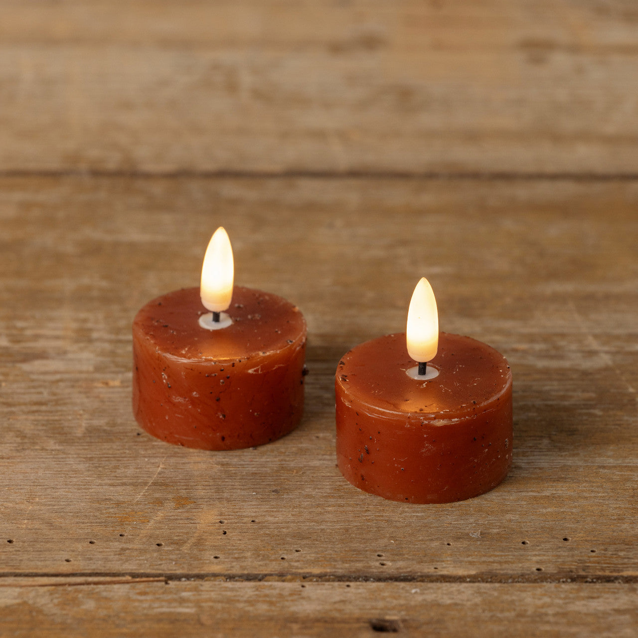 3D Flame Bronze Tealight Candles