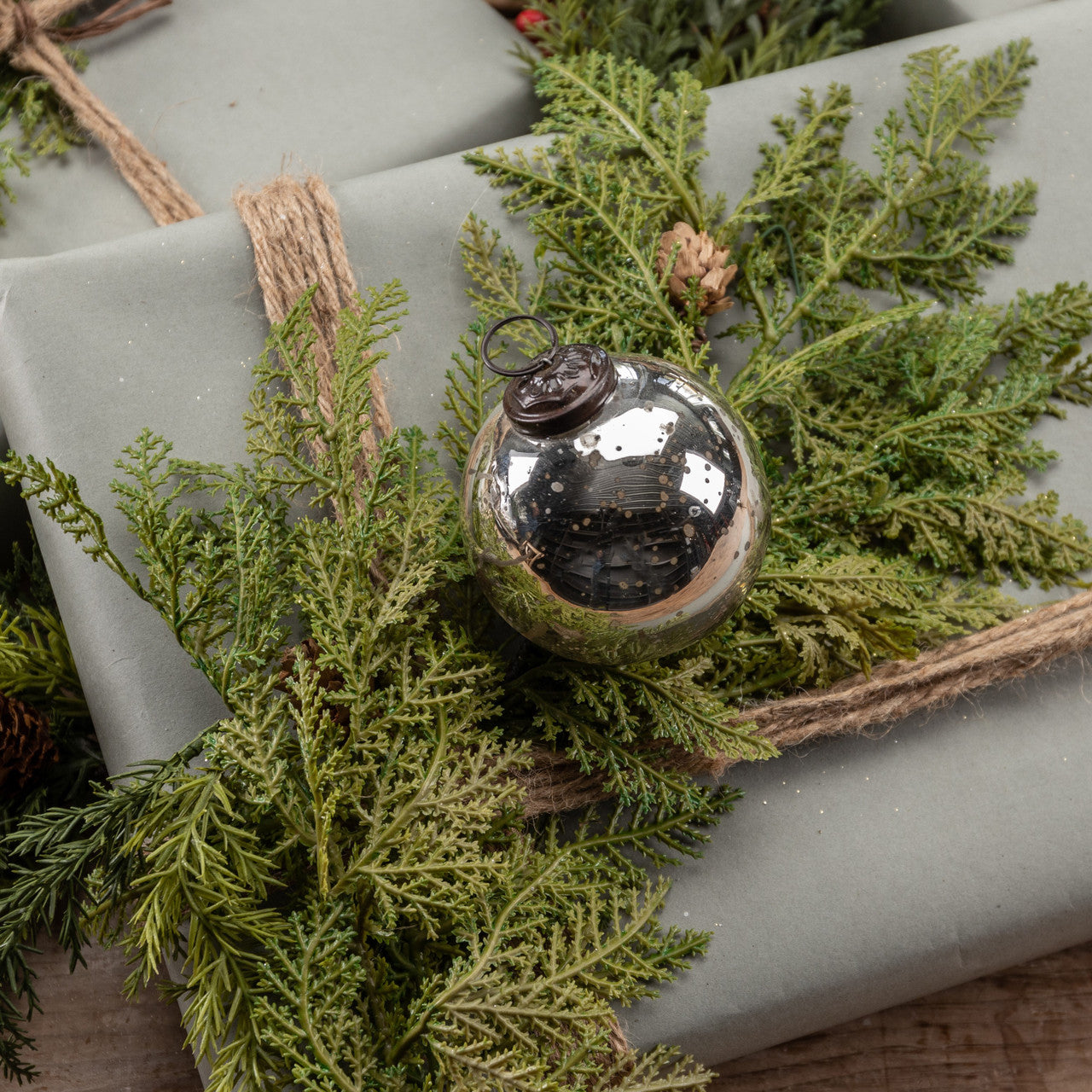 3" Silver Kugel Ornament