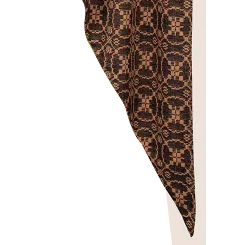 Black Tan Marshfield Jacquard Swag Lined