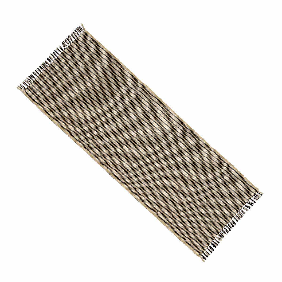 York Ticking Table Runner Black