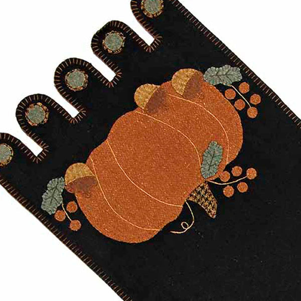 Pumpkin and Acorns Table Runner