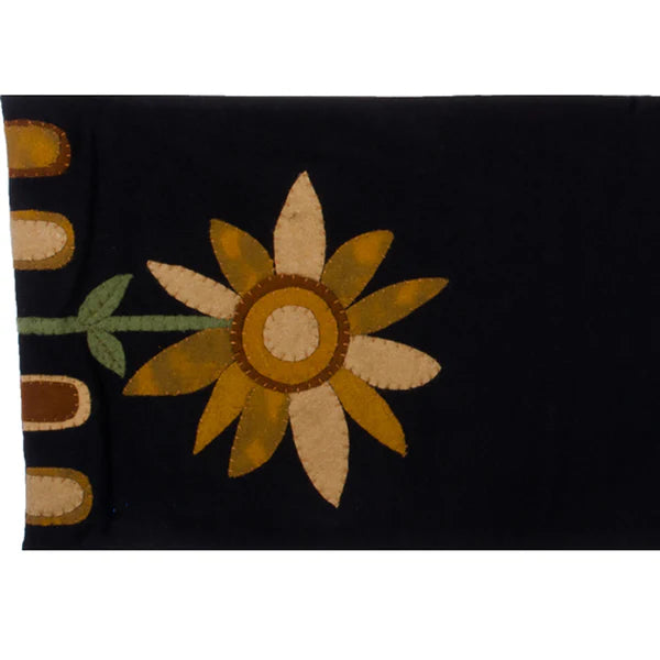 Sunflower Power Table Runner Black