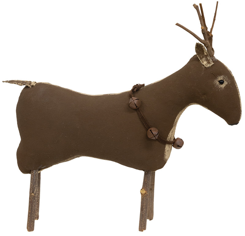 Stiffened Fabric Primitive Standing Reindeer