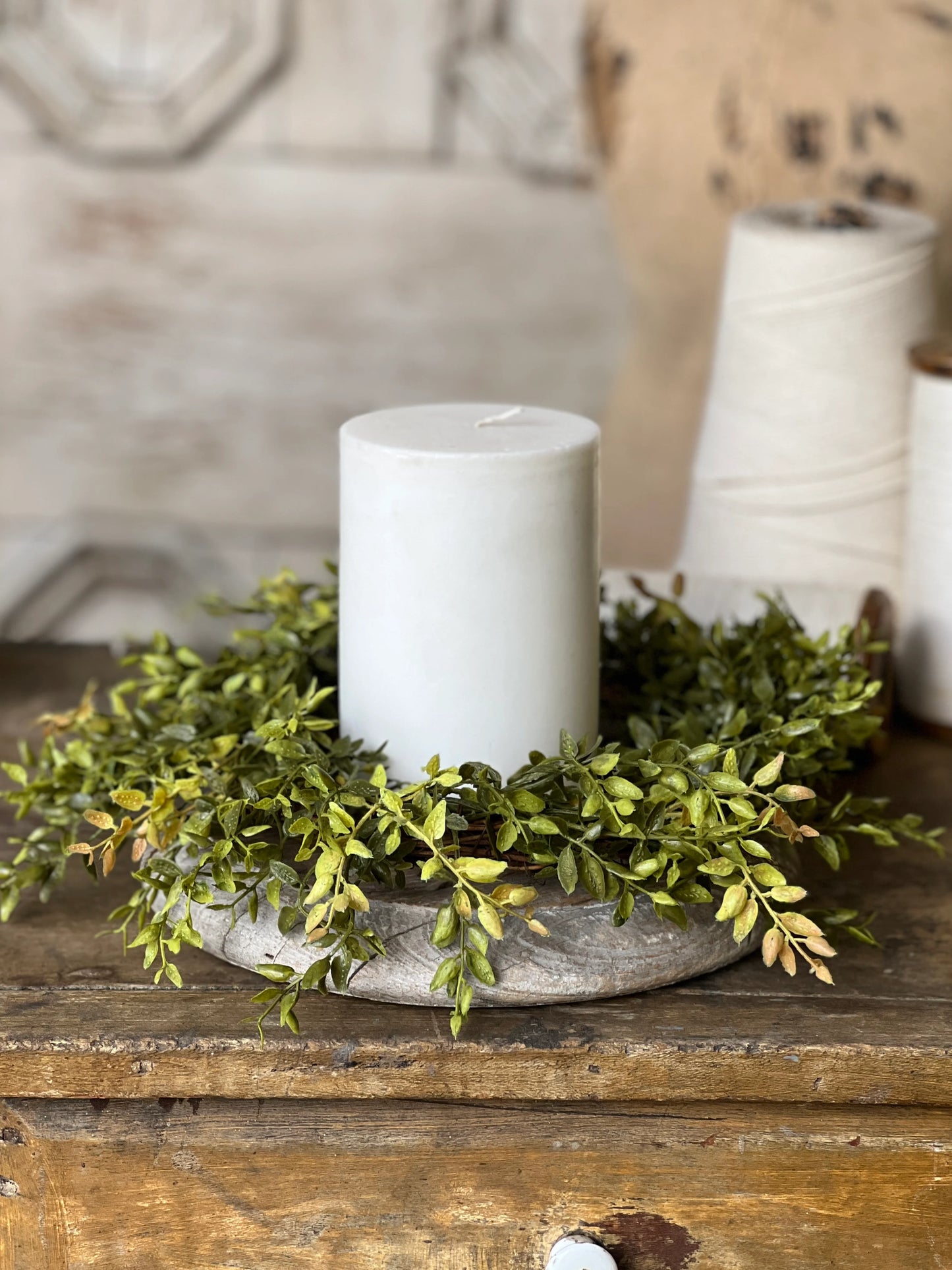 Lemon Beauty Candle Ring | 12" | Green