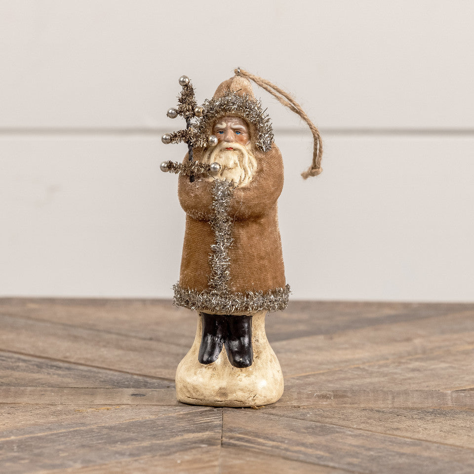 Fawn Velvet Belsnickel Ornament