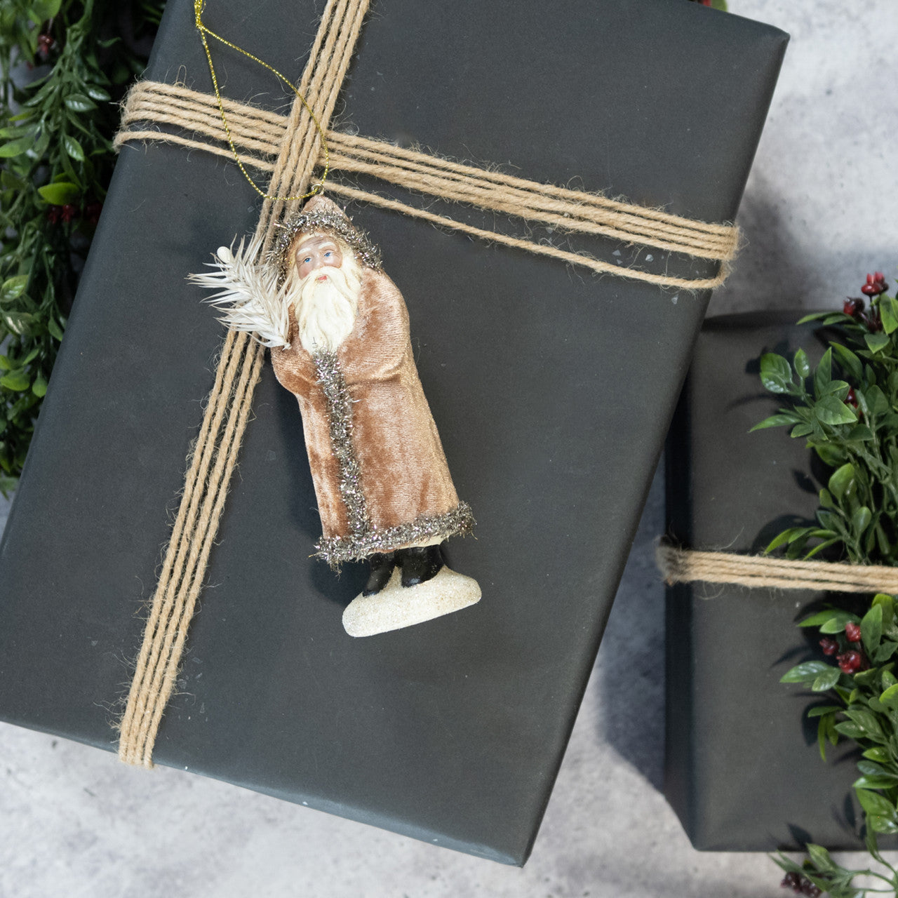 Ginger and Silver Belsnickel Ornament