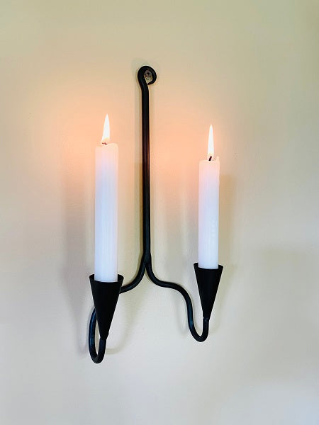 Wrought Iron Double Sconce