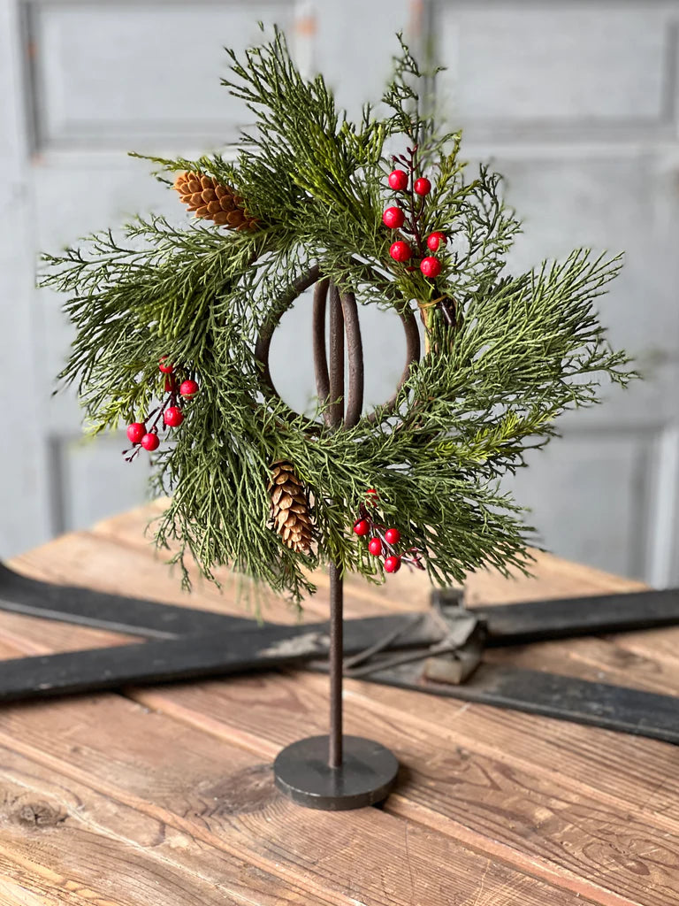 Alpine with Berries Candle Ring | 10"
