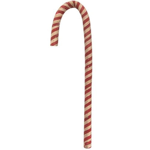 Antique sparkle candy cane on white background