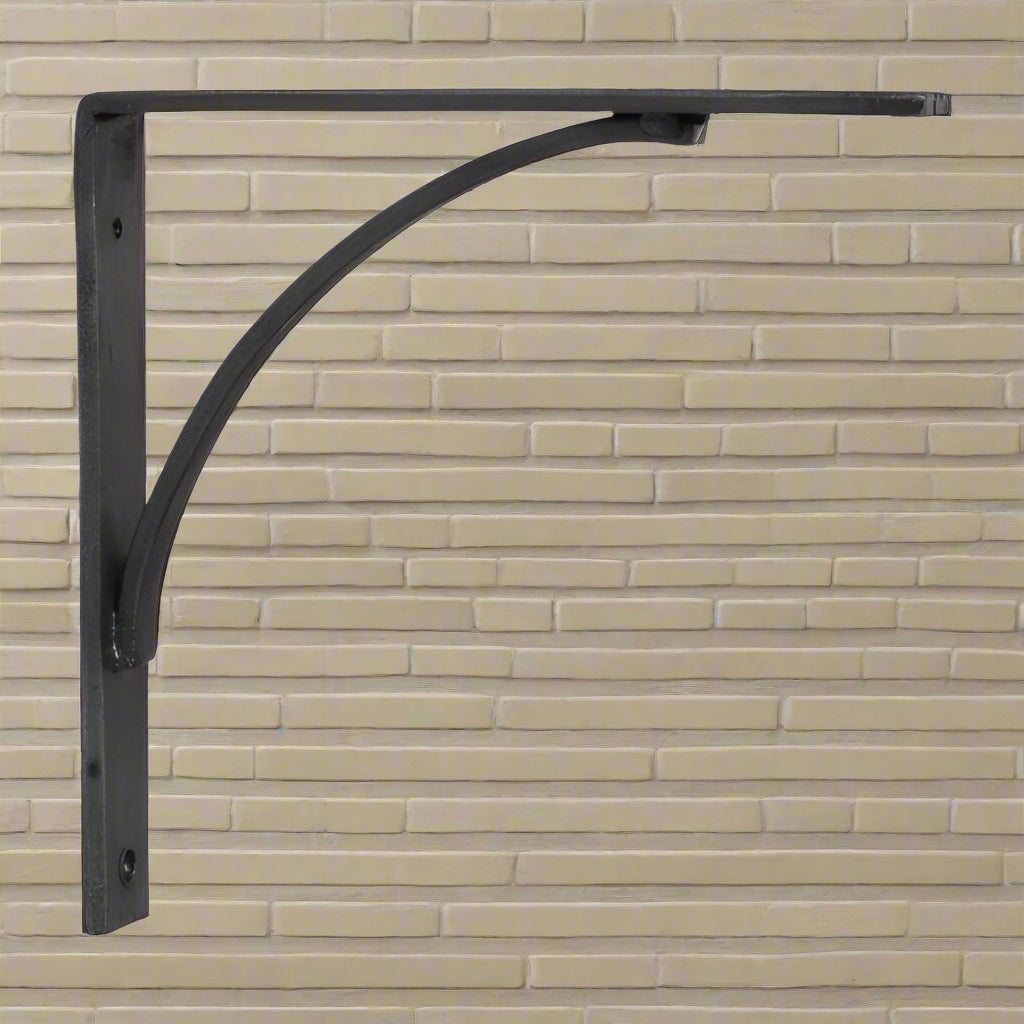 Pair of wrought iron shelf brackets