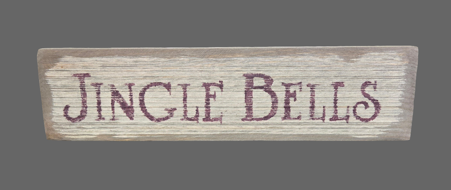 Jingle Bells Wood Sign