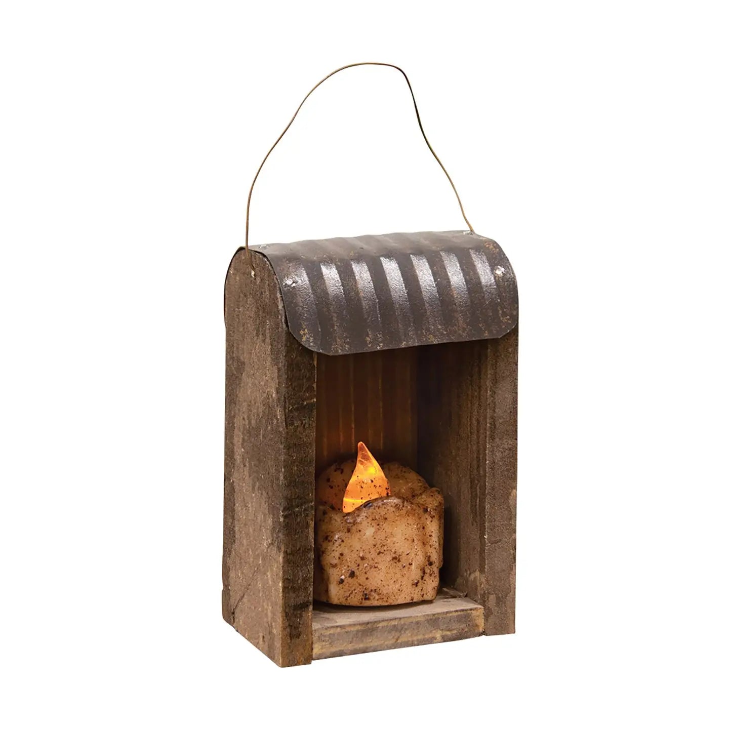 Tin Roof Tealight Hut Ornament