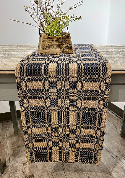 Cambridge Navy/Tan Short Table Runner