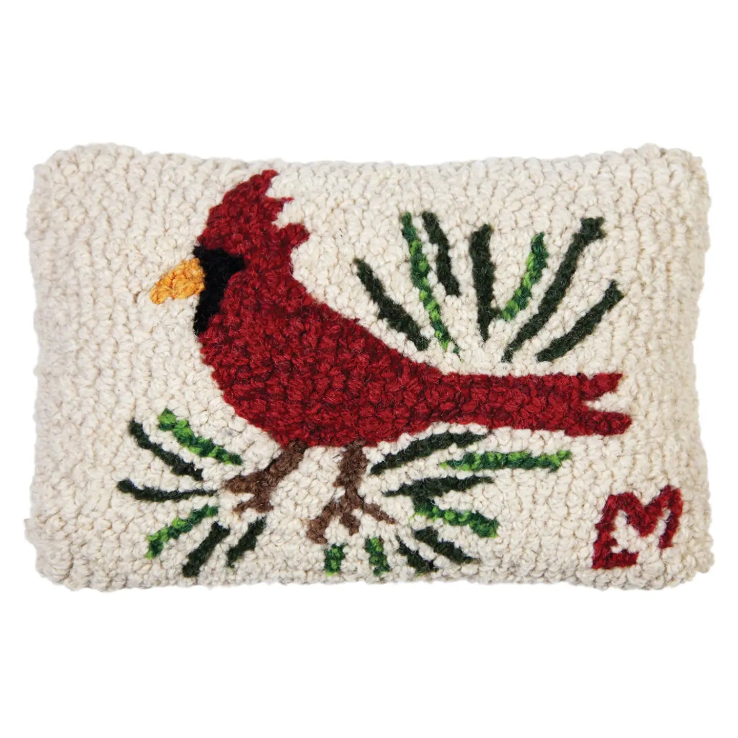 Cardinal Hooked Pillow