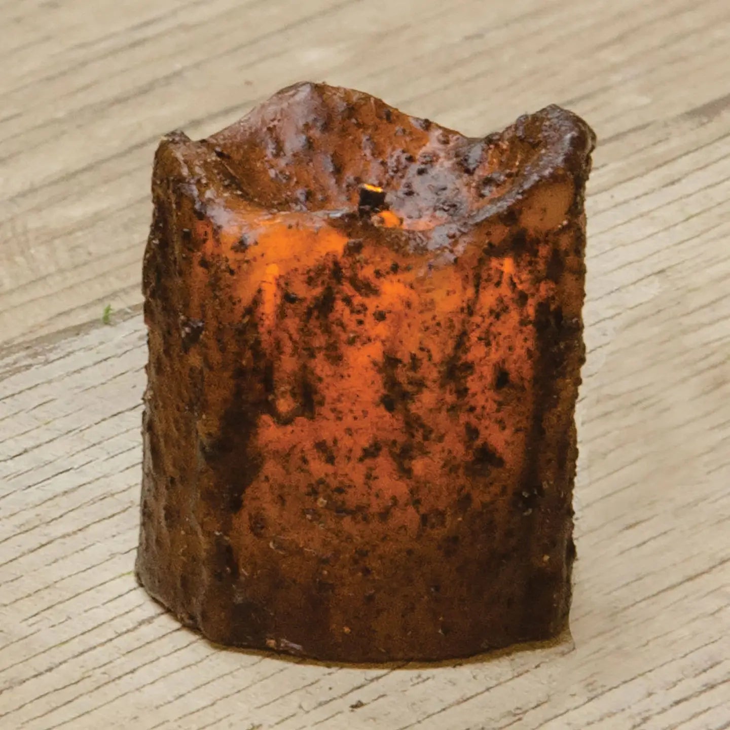 Mini Burnt Mustard Drip Timer Votive