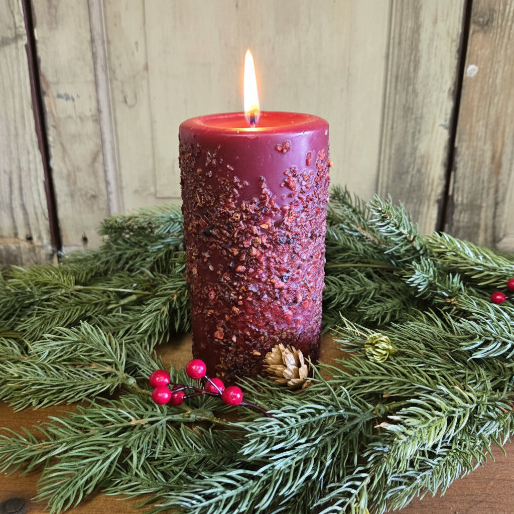 Cranberry Relish Pillar Candle 3" x 6"