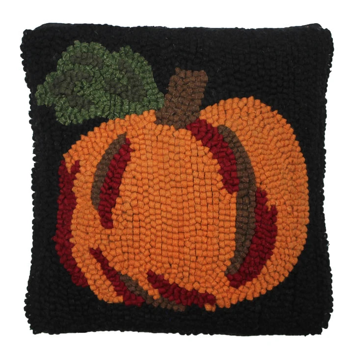 Pumpkin Wool Hooked Pillow