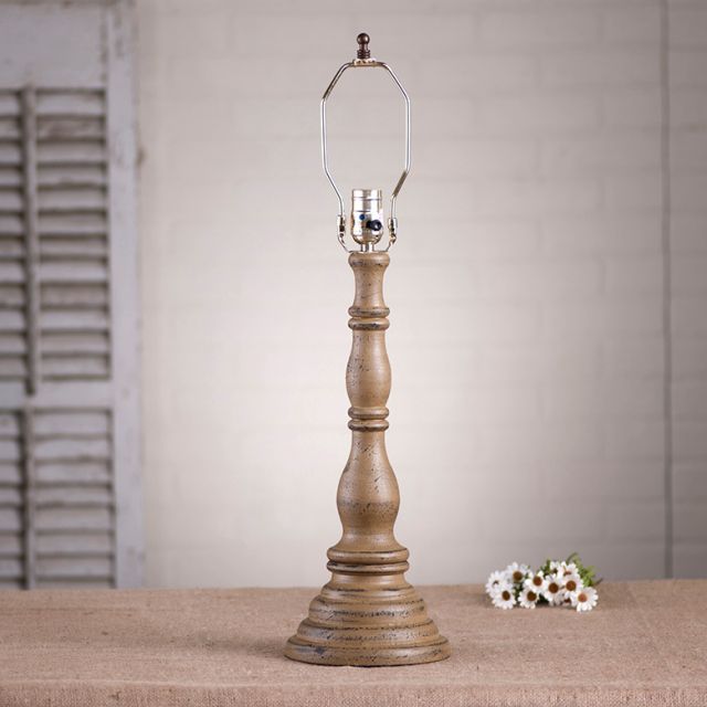 Davenport wood table lamp base in americana pearwood finish