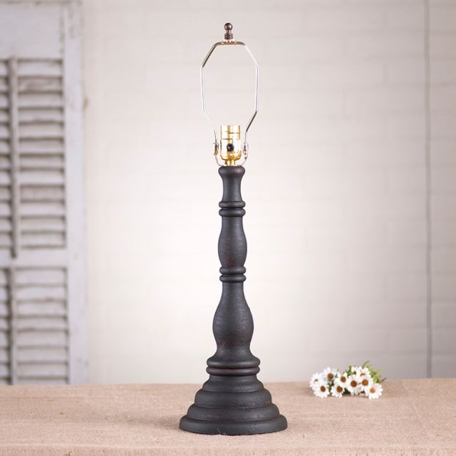Davenport Table Lamp Base in Hartford Black over Red