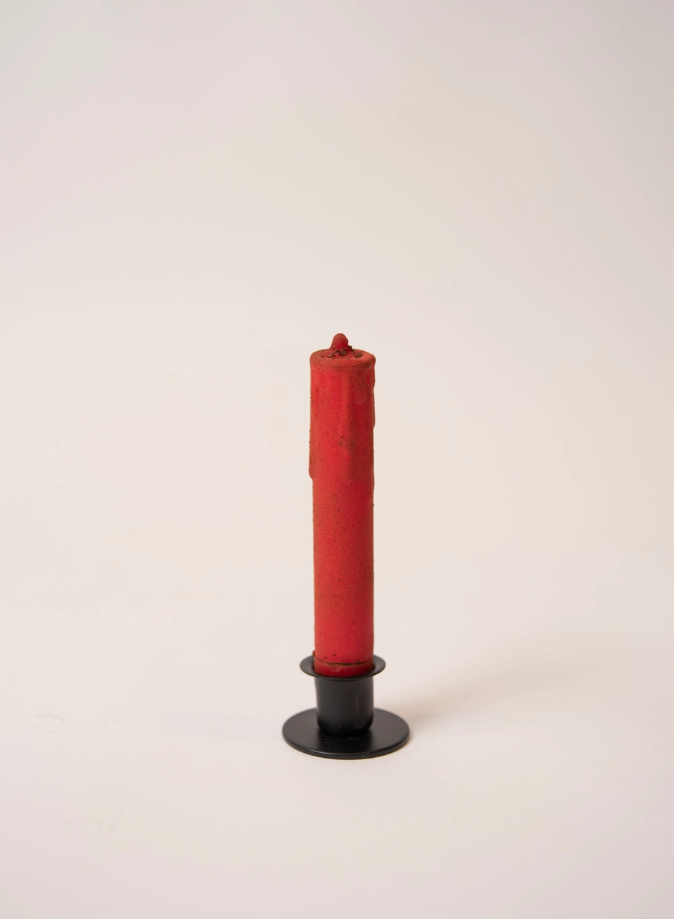 Christmas Red LED Timer Taper Candle - 6"