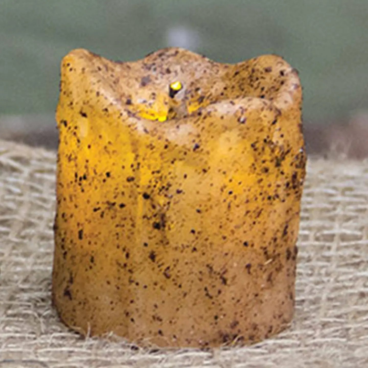 Mini Burnt Ivory Drip Timer Votive